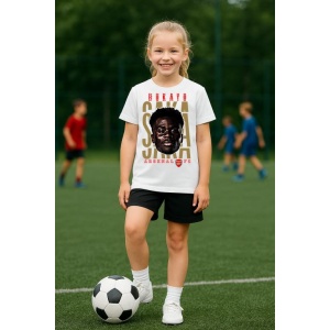 Tricou Copii din bumbac cu fotbalistul Bukayo Saka-Arsenal FC - Img 8