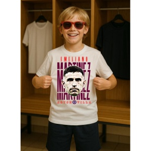 Tricou Copii din bumbac cu fotbalistul Emiliano Martinez-Aston Villa - Img 7