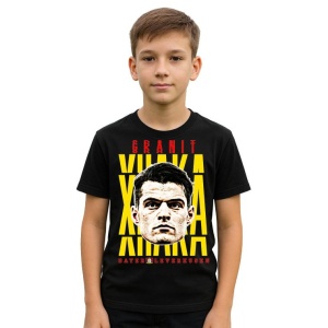 Tricou Copii din bumbac cu fotbalistul Granit Xhaka-Bayer Leverkusen - Img 2