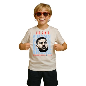 Tricou Copii din bumbac cu fotbalistul Josko Gvardiol-Manchester City