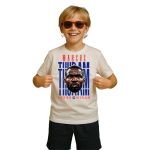 Tricou Copii din bumbac cu fotbalistul Marcus Lilian Thuram-Ulien-Inter Milano