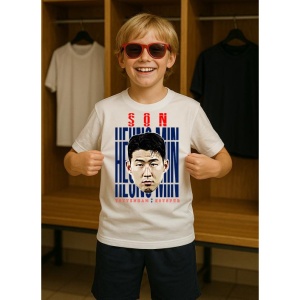 Tricou Copii din bumbac cu fotbalistul Son Heung-min-Tottenham Hotspur - Img 7