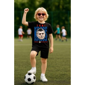 Tricou Copii din bumbac cu fotbalistul Toni Kroos-Real Madrid - Img 5