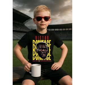 Tricou Copii din bumbac cu fotbalistul Victor Okoh Boniface-Bayer Leverkusen - Img 4
