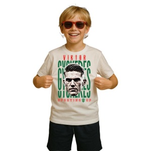 Tricou Copii din bumbac cu fotbalistul Viktor Gyokeres-Sporting CP - Img 3