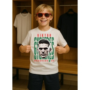 Tricou Copii din bumbac cu fotbalistul Viktor Gyokeres-Sporting CP