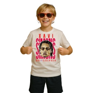 Tricou Copii din bumbac cu fotbalistul Xavi Quentin Shay Simons-RB Leipzig (imprumut de la PSG) - Img 2