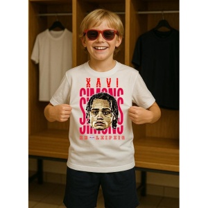 Tricou Copii din bumbac cu fotbalistul Xavi Quentin Shay Simons-RB Leipzig (imprumut de la PSG) - Img 7