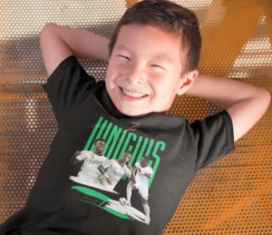 Tricou copii din bumbac personalizat cu jucatorul de fotbal Vinicius Junior - Cadou - Img 3