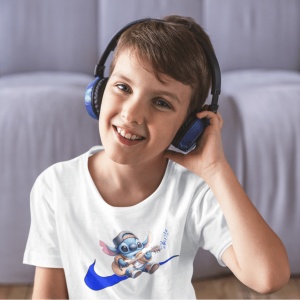 Tricou copii din bumbac personalizat haios Musician Stitch - Cadou - Img 5