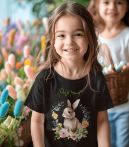 Tricou Copii Festiv Personalizat - Paște Fericit! - Cadou - Img 2