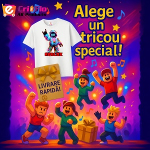 Tricou Copii Roblox Blaster Pixelat din bumbac 100% - Img 10
