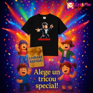 Tricou Copii Roblox Hotul Tehnologic din bumbac 100% - Img 6