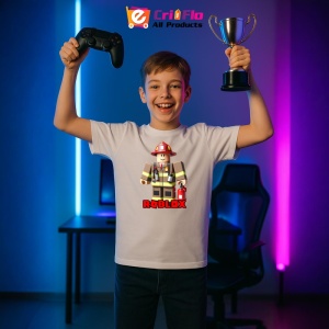 Tricou Copii Roblox Maestrul Jocului din bumbac 100% - Img 8