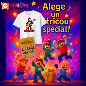 Tricou Copii Roblox Pictorul Rapid din bumbac 100% - Img 10