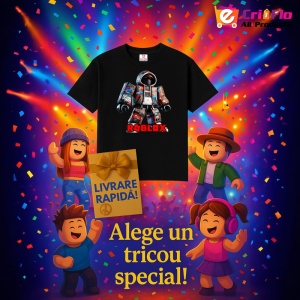 Tricou Copii Roblox Razboinicul Furtunii din bumbac 100% - Img 6