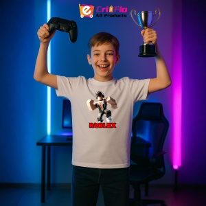 Tricou Copii Roblox Super Boxer din bumbac 100% - Img 8
