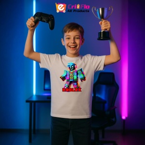 Tricou Copii Roblox Valul Erorii din bumbac 100% - Img 9