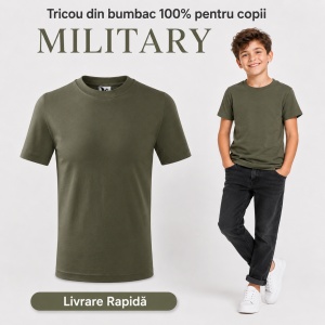 Tricou Copii Simplu din bumbac pentru Băieți 135 - Img 29