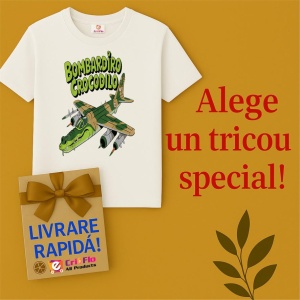Tricou Copii Tralalelo Tra la la Bombadiro Crocodilo Meme Crocodilo Funny Italian Brainrot T-Shirt - Img 6