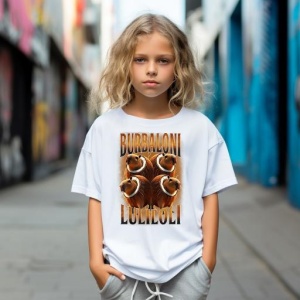 Tricou Copii Tralalelo Tra la la Burbaloni Luliloli Italian Brain Rot Capybara Meme T-Shirt - Img 4