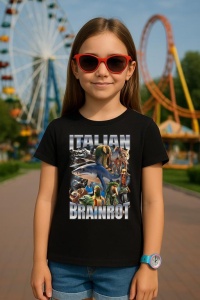 Tricou Copii Tralalelo Tra la la Italian Brainrot T-Shirt
