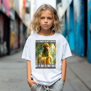 Tricou Copii Tralalelo Tra la la Shimpansinni Bananini Monkey Banana Italian Brainrot Meme T-Shirt