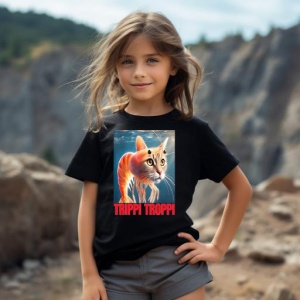 Tricou Copii Tralalelo Tra la la Trippi Troppi - Italian Brainrot Meme T-Shirt - Img 5