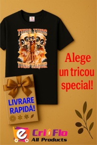 Tricou Copii Tralalelo Tra la la Tung Tung Tung Sahur - Italian Brainrot, Funny Baseball Bat T-Shirt - Img 6