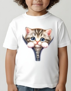Tricou copii - Zipping Cat v2