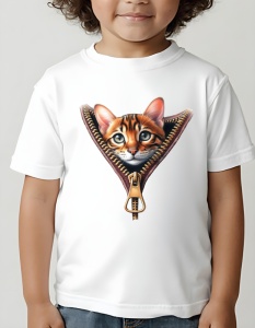 Tricou copii - Zipping Cat v7