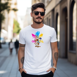 Tricou Coyote & Road Runner Friend Tricou Alb - Copii | Dama | Barbat - Img 9