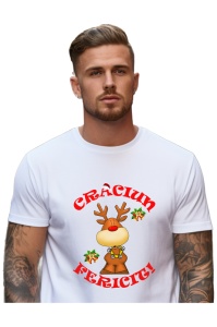 Tricou Craciun Barbat - Merry Christmas Reindeer