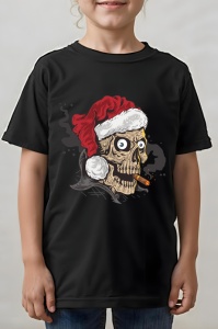 Tricou Craciun copii - Funny Skull Christmas - Img 2