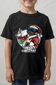 Tricou Craciun copii - Merry Christmas Pug - Img 2