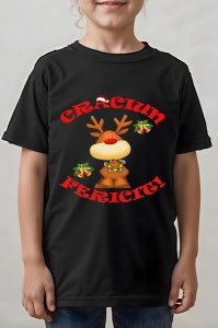 Tricou Craciun copii - Merry Christmas Reindeer - Img 2