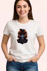 Tricou Craniu gotic cu palarie si fundal inchis Copii | Dama | Barbat - Img 3