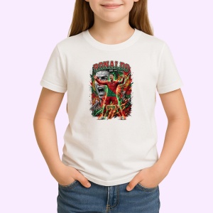 Tricou Cristiano Ronaldo Portugalia Cr7 Legenda Fotbal, din bumbac 100% , tricou alb pentru Copii | Dama | Barbat