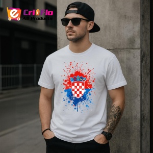 Tricou Croatia Steag Splash Art, Copii | Dama | Barbat - Img 4