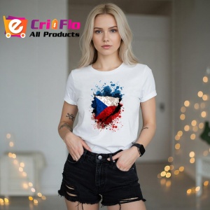 Tricou Czechia Steag Splash Art, Copii | Dama | Barbat - Img 11