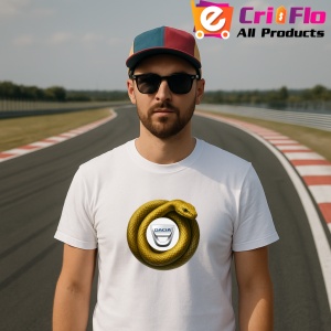 Tricou Dacia Sarpe Galben Asteptand Sa Atace | Unisex Dama si Barbat - Img 2