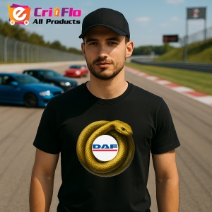 Tricou Daf Sarpe Galben Asteptand Sa Atace | Unisex Dama si Barbat - Img 3