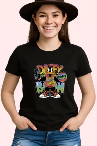 Tricou Daffy si Bugs boom graffiti duo stil hip-hop Copii | Dama | Barbat, negru - Img 3