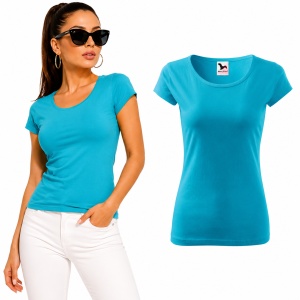 Tricou Damă 100% Bumbac Cambrat – Decolteu Rotund, Mâneci Scurte, 25 Culori | XS-2XL - Img 24