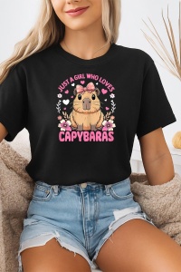 Tricou dama CapyBara - Just a girl who loves capy 2 - Img 2