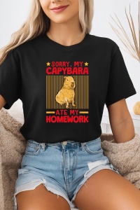 Tricou dama CapyBara - Scuze capybara mi-a mancat tema - Img 2