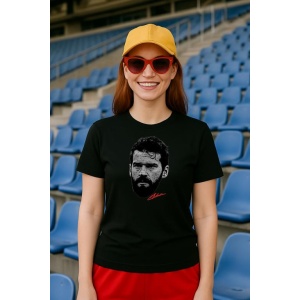Tricou Dama cu fotbalistul Alisson Becker-Liverpool FC din bumbac 100% - Img 3