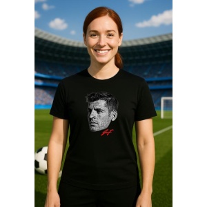 Tricou Dama cu fotbalistul Alvaro Morata-Atltico Madrid din bumbac 100% - Img 8