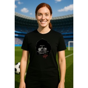 Tricou Dama cu fotbalistul Diego Armando Maradona-Napoli din bumbac 100% - Img 5