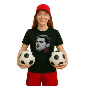 Tricou Dama cu fotbalistul Iker Casillas-Real Madrid legend din bumbac 100% - Img 7